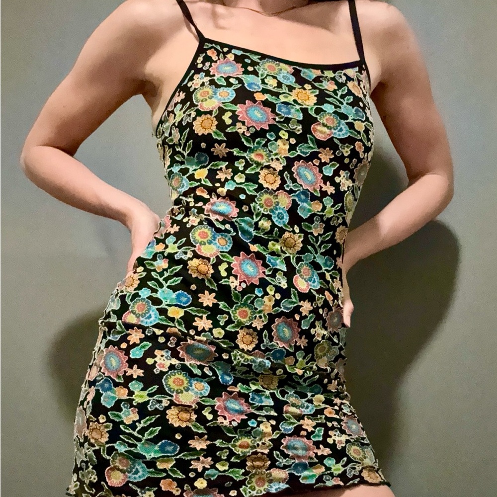 Vintage Floral Mini Dress
